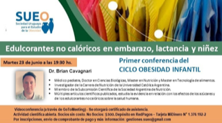 Afiche de la conferencia sobre edulcorantes no calóricos